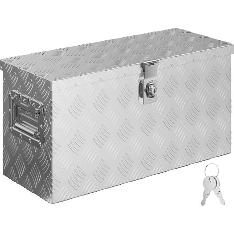 XPOtool Caja de aluminio con borde 60x25x30 cm para remolques y camiones almacenamiento resistente (1/5)