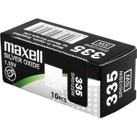 Pila maxell de boton oxido plata 335 SR512SW (1/3)