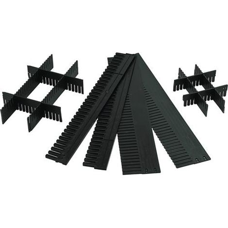 Unterteiler f.Transportstapelbehälter H.120mm PP anthrazit 10St./Karton LA-KA-PE (1/4)