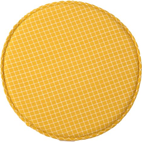 Coussins ronds pour tabourets et chaises de cuisine/salle à manger, avec attaches, antidérapants (1/5)