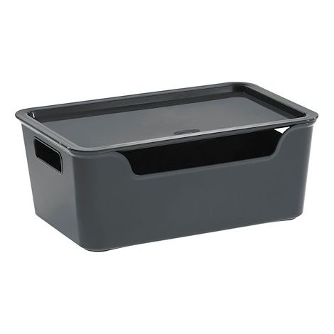 Boîte de rangement grise polypropylène 4,22 L Cep Bella - Lot de 6