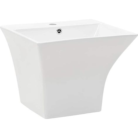 Maison Exclusive - Lavabo a Parete in Ceramica Bianco 500x450x410 mm (1/5)