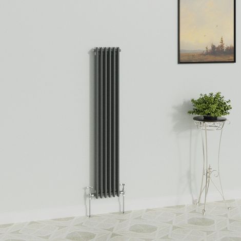 WarmeHaus Traditional Radiator Anthracite 2 Column 1500x290mm (1/5)