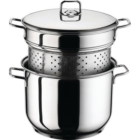Pentola Bollipasta Cuicipasta Pastarella in Acciaio Inox Vittoria 24 cm