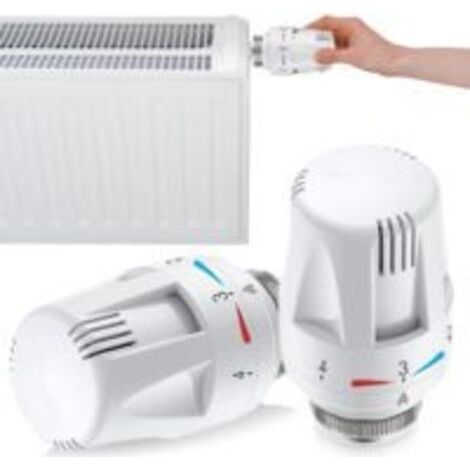 Tête thermostatique de radiateur - Valve de radiateur - Valve de radiateur : 2 pièces - Tête thermostatique de radiateur - Tête de rechange - Thermostat de radiateur M30 x 1,5 - Thermostat de (1/5)
