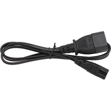 Câble d'alimentation IEC320 C14 mâle vers IEC320 C7 femelle, 1 m, 2,5 A à 10 A, câble adaptateur C14 vers C7 pour ordinateur portable, lampe, haut-parleur, 250 V (1/5)