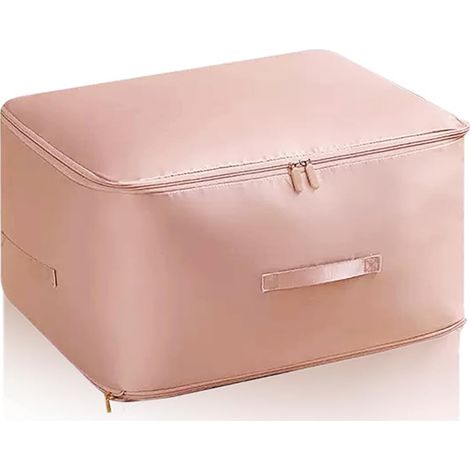 Sacs de rangement, sacs de rangement pour bagages de voyage, boîtes de rangement pour armoire, couettes, rangement pour couvertures - rose (1/5)