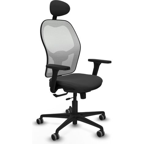Silla de oficina piqueras y crespo Jorquera blanco similpiel gris (1/2)