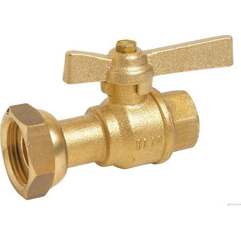Vanne sfera ball valve laiton 1 pouce papillon rouge