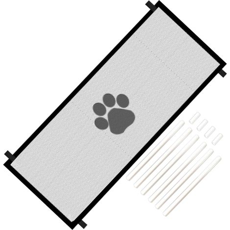 Grande barrière rétractable pour animaux de compagnie, adaptée aux portes, couloirs et cuisines, 180cm×78cm. (1/5)