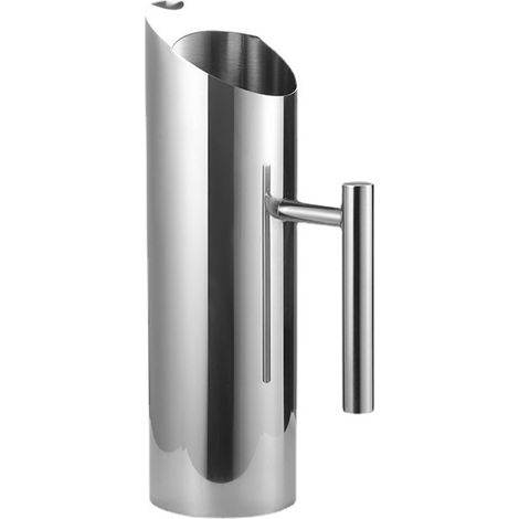 Wasserkaraffe aus Edelstahl mit Eisschutz, 1,5 l Fassungsvermögen, ergonomischer Griff, für Obst und kalte Getränke. (1/5)
