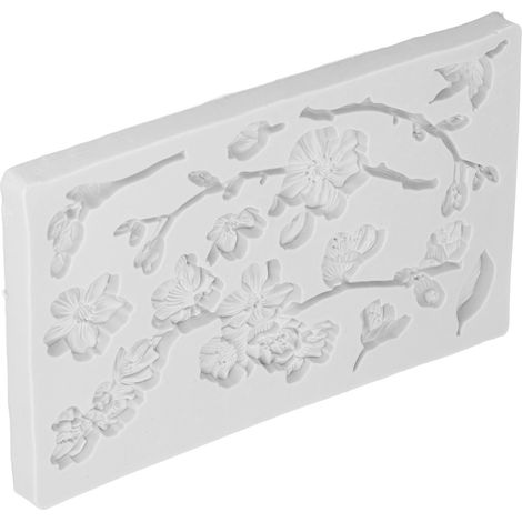 Moule en silicone alimentaire pour chocolat, démoulage facile, formes variées de fleurs, moule à gâteau en résine pour desserts faits maison 50-2253 Gris (1/5)