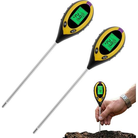 4 1 Testeur Ph Sol 2 Pièces Testeur Humidité Plante Humidité PH Température Ensoleillement Testeur Humidité Plante Concerner Jardins (1/5)