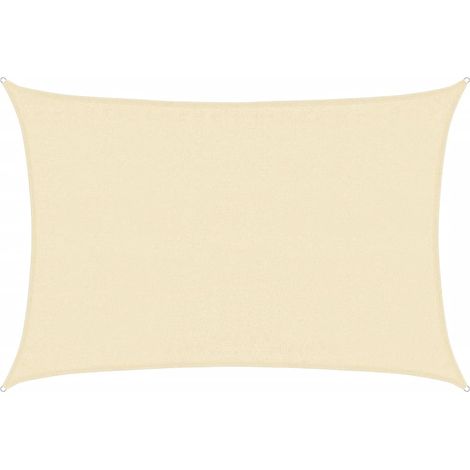 vidaXL Vela Parasole 160 g/m² Crema 3,5x5 m in HDPE