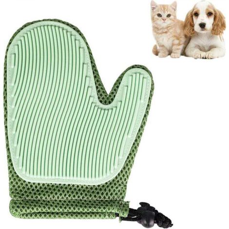 Guanto morbido per la toelettatura di animali domestici - Guanto spazzola per gatti - Guanto efficace per rimuovere il pelo degli animali - Strumento per massaggi adatto a cani e gatti