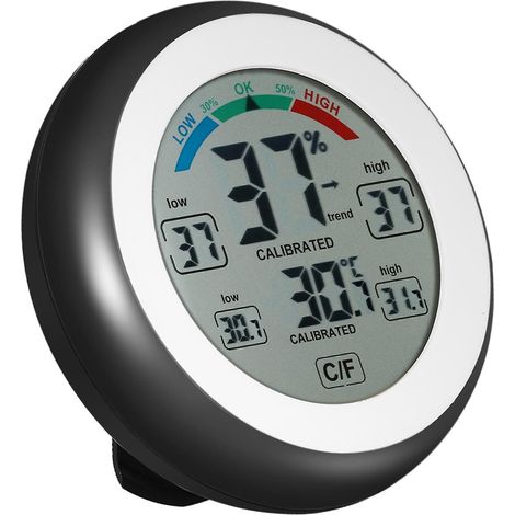 Digitales Thermometer °C/°F Hygrometer Luftfeuchtigkeit Temperaturanzeige Min Max Trend