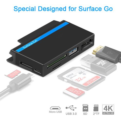 Multifunktions-Hochgeschwindigkeits-USB 3.0-SD-TF-Kartenleser für Surface Go (1/4)