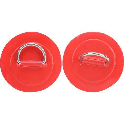 2 pièces de coussin de protection pour bateau gonflable ou kayak, en PVC marin, boucle de fixation en acier inoxydable (rouge) (1/5)