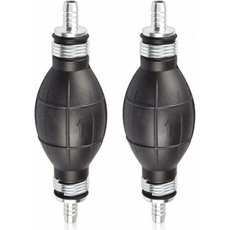 8mm Pompe à Main Essence en Caoutchouc - Poire d'Amorçage Carburant pour Voitures, Motos et Bateaux (Noir) - Pompe Manuelle de Transfert (1/5)