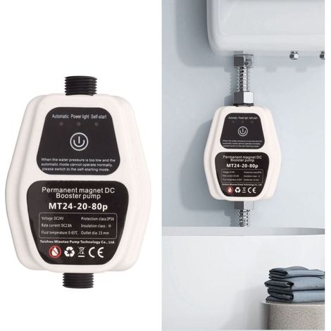 SNQ – Pompe de surpression automatique pour douche – Débit 20 L/min – Tête 20 mètres – Classe H – Économie d'énergie - 100-240V (1/5)