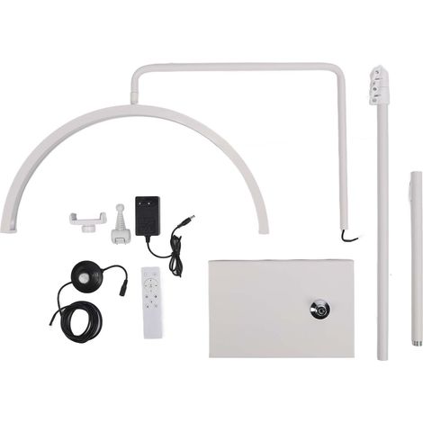 Lampe de sol LED 40W 22in, température 2700K-5600K, tige télescopique réglable en hauteur, lampe de beauté cils blanc, 100-240V prise américaine (1/5)