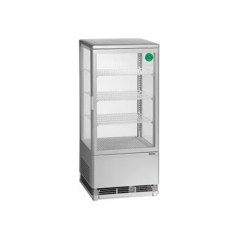 Mini Frigo Vitrine à Poser - 78 Litres Argent - Bartscher