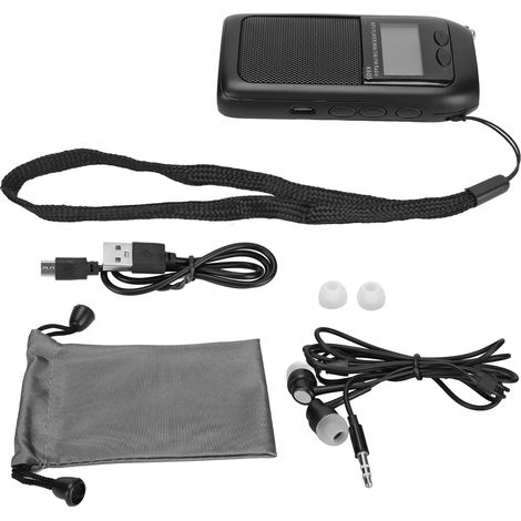 Radio FM AM SW Multifonction, Lecteur MP3 Portable pour Course à Pied et Fitness, Radio de Poche (1/5)