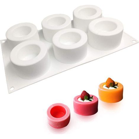 Moule à Dessert en Silicone - 6 Cavités pour Pudding, Gâteau, Chocolat, Gelée, Savon Fait à la Main (1/5)