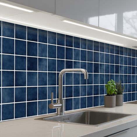 SCHIENALI CUCINA Piastrella - Moderna - Blu 300x60 cm (1/5)