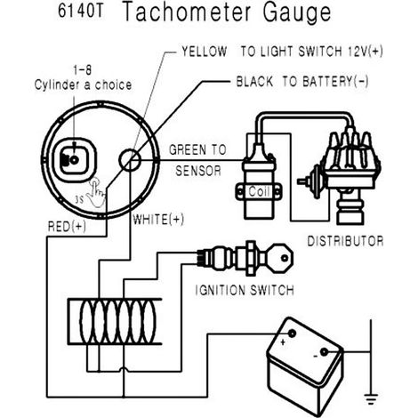 Tachymètre pour voiture, jauge 8000 tr/min, diamètre 55mm, moteur à essence 1 à 8 cylindres (1/5)