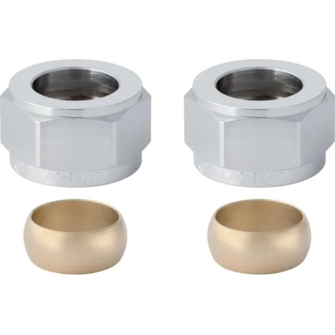 Geberit set raccordi a compressione, nichelato (2 pz.): CW617N, d=15mm, G=1/2″, nichelato, 241679221