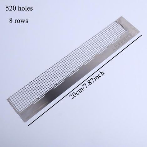 Règle de perçage - Peinture diamant - 30 cm en plastique rigide - Graduation mm - Pour toile de création DIY - 1 pièce (1/4)