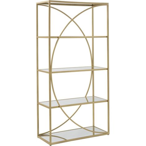 Étagère Design 4 Niveaux "Glamy" 180cm Or
