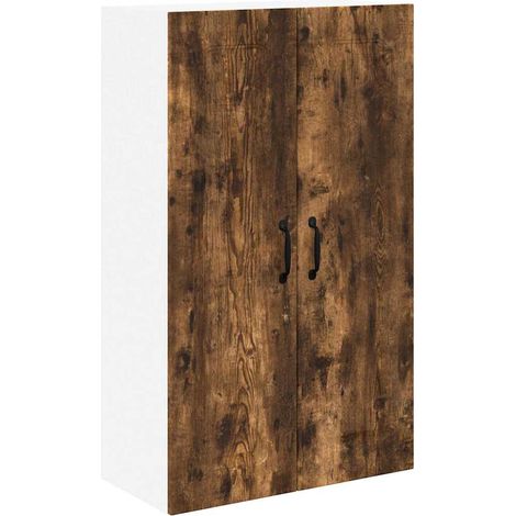 Meuble mural de cuisine,Armoire de cuisine avec porte Chêne fumé 60 x 31 x 100 cm CFW42525 (1/5)