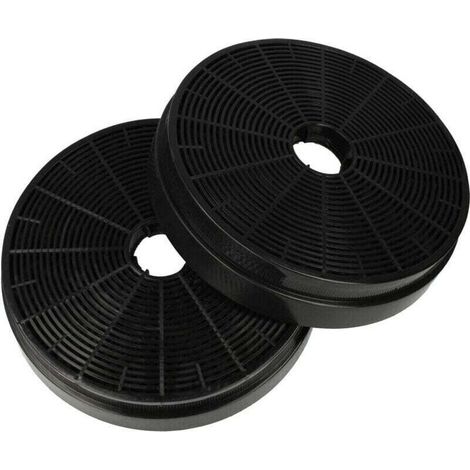 2x Filtres à charbon actif compatible avec Klarstein Alina, XU, Alina 90, Aurica 60, Aurica 90, Balzac Silent 90, Down Under hotte aspirante - 17,5 cm - KZQ (1/3)