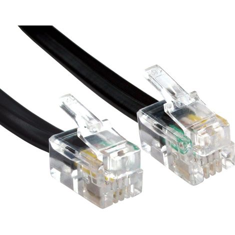 Câble téléphonique RS PRO, L 3m, Blindé Noir, Gaine PVC ( Prix pour 1 )