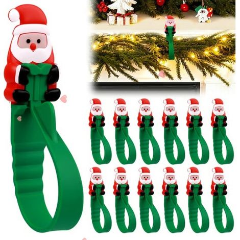 Santa Claus Adhesive Hooks (12-Pack) - 12 Santa Claus Adhesive Hooks