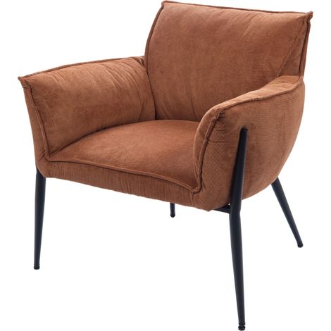 Amadeus - Fauteuil en tissu orange Rosie (1/5)
