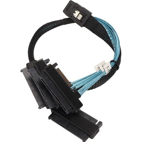 Câble adaptateur d'interface Serial ATA Mini SAS SFF 8087 vers 8482 (4 broches), convertisseur de transmission d'alimentation, 0,5 mètre / 1,6 pied (1/5)