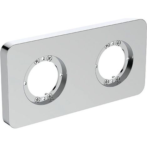 Ideal Standard Rosone doppio Archimodule Soft, 83x166mm, Cromo, A1541AA