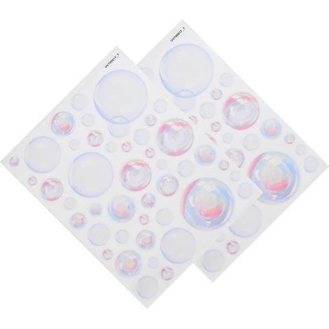 Autocollants Muraux à Bulles Colorées Application Rapide en PVC 2 Feuilles pour Décoration Intérieure pour Chambre D'garçon et Filles ou Décoration Maison (1/5)