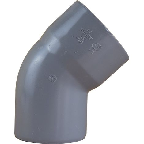 Coude PVC 45° Mâle/Femelle Ø80 - First Plast (1/5)