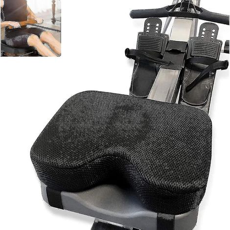 Coussin de siège pour rameur, avec mousse à mémoire de forme personnalisée, housse et sangles lavables - Alternative aux coussins pour rameur - Accessoires pour rameur
