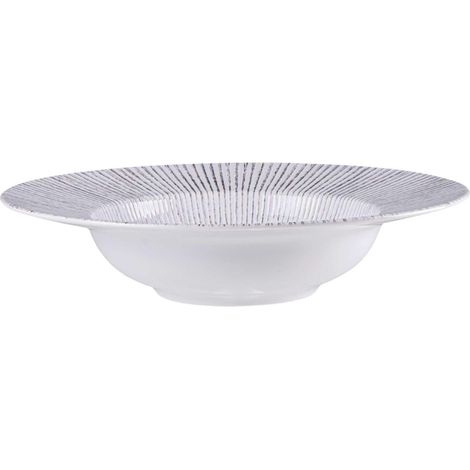 Assiette à pâte ronde ornée porcelaine 27 cm Diamantina. (1/4)