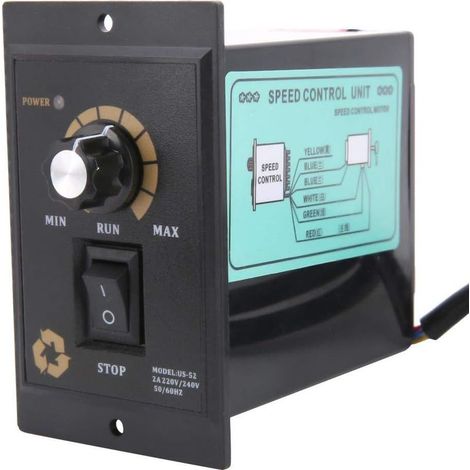 Régulateur de Vitesse de Moteur Contrôleur de Vitesse du Moteur électrique Monophasé Gouverneur de moteur AC 220V 50/60Hz 400W, Autre Automatisation Industrielle (1/5)