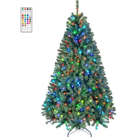 CASART Pre-lit Christmas Tree Artificial Xmas Tree with 1072 Branch Tips (1/5)