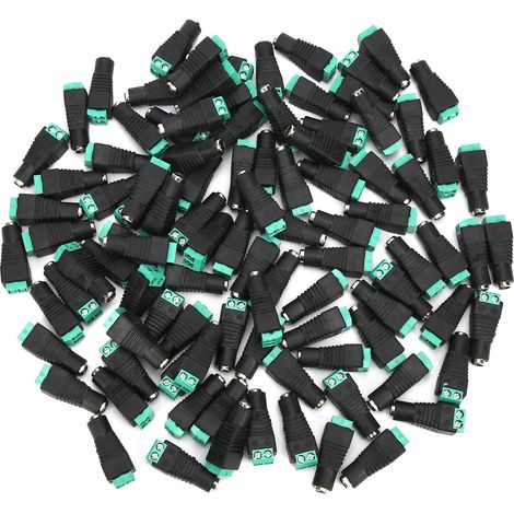 Lot de 100 adaptateurs secteur femelles pour moniteur, caméra et accessoires, connecteurs industriels (1/5)
