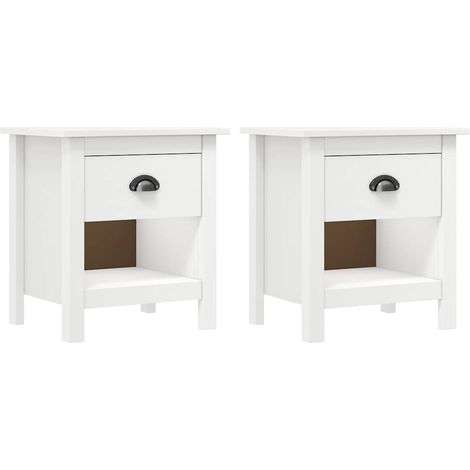 Nachttische 2 Stk. Hill 46x35x49,5 cm Massivholz Kiefer vidaXL (1/5)