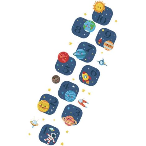 Sticker de sol motif dessin animé décoration ludique pour (1/5)
