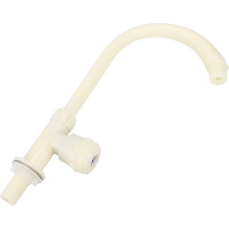 Robinet d'évier de cuisine rotatif, froid simple, en plastique G1/2 pouce, robinet d'eau vertical pour maison (1/5)